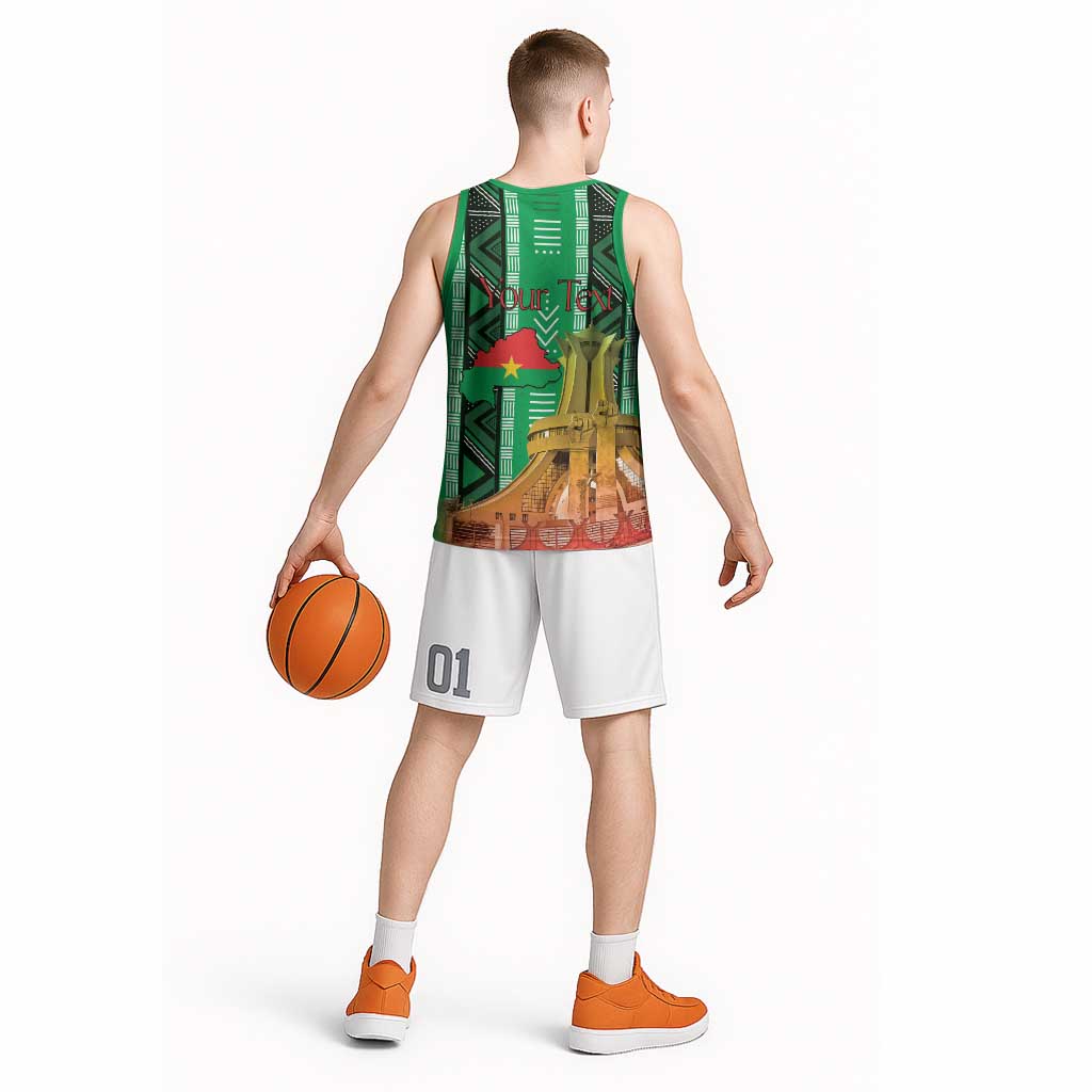 Personalized Burkina Faso Martyrs Day Basketball Jersey Monument des Heros Nationaux - Wonder Print Shop