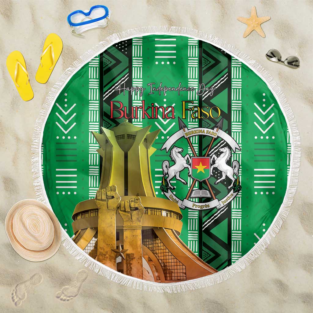 Burkina Faso Martyrs Day Beach Blanket Monument des Heros Nationaux - Wonder Print Shop