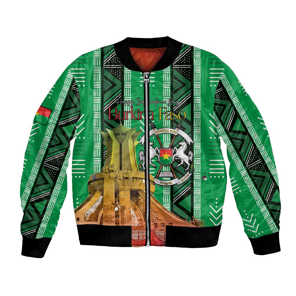 Personalized Burkina Faso Martyrs Day Bomber Jacket Monument des Heros Nationaux - Wonder Print Shop
