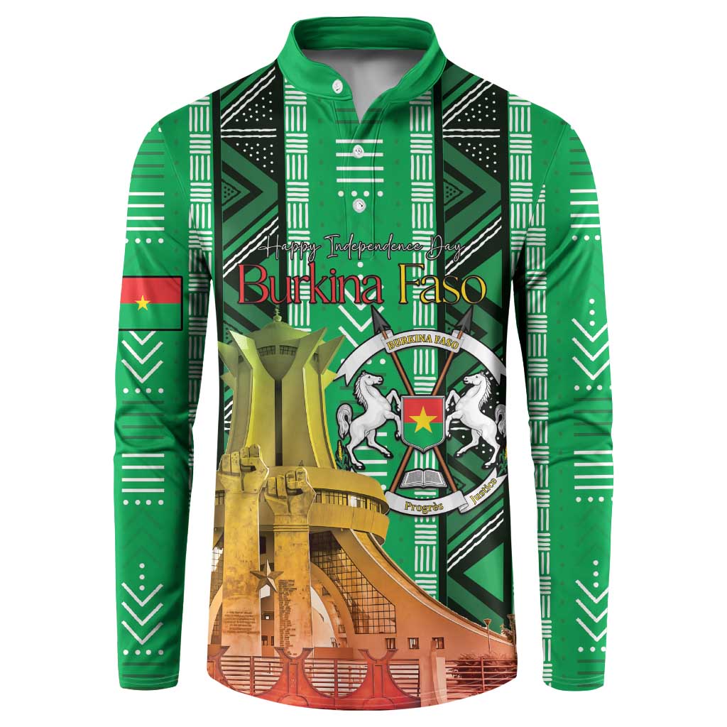 Personalized Burkina Faso Martyrs Day Button Sweatshirt Monument des Heros Nationaux - Wonder Print Shop