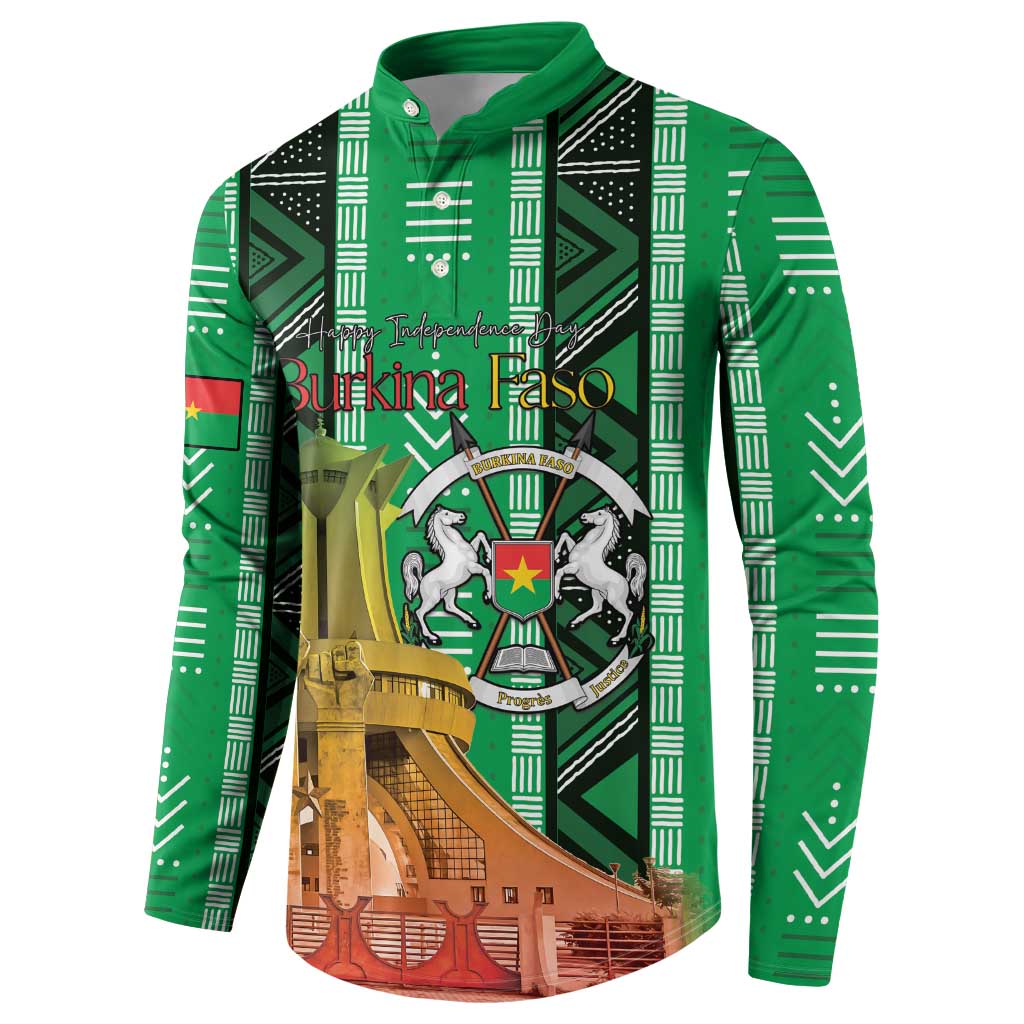 Personalized Burkina Faso Martyrs Day Button Sweatshirt Monument des Heros Nationaux - Wonder Print Shop