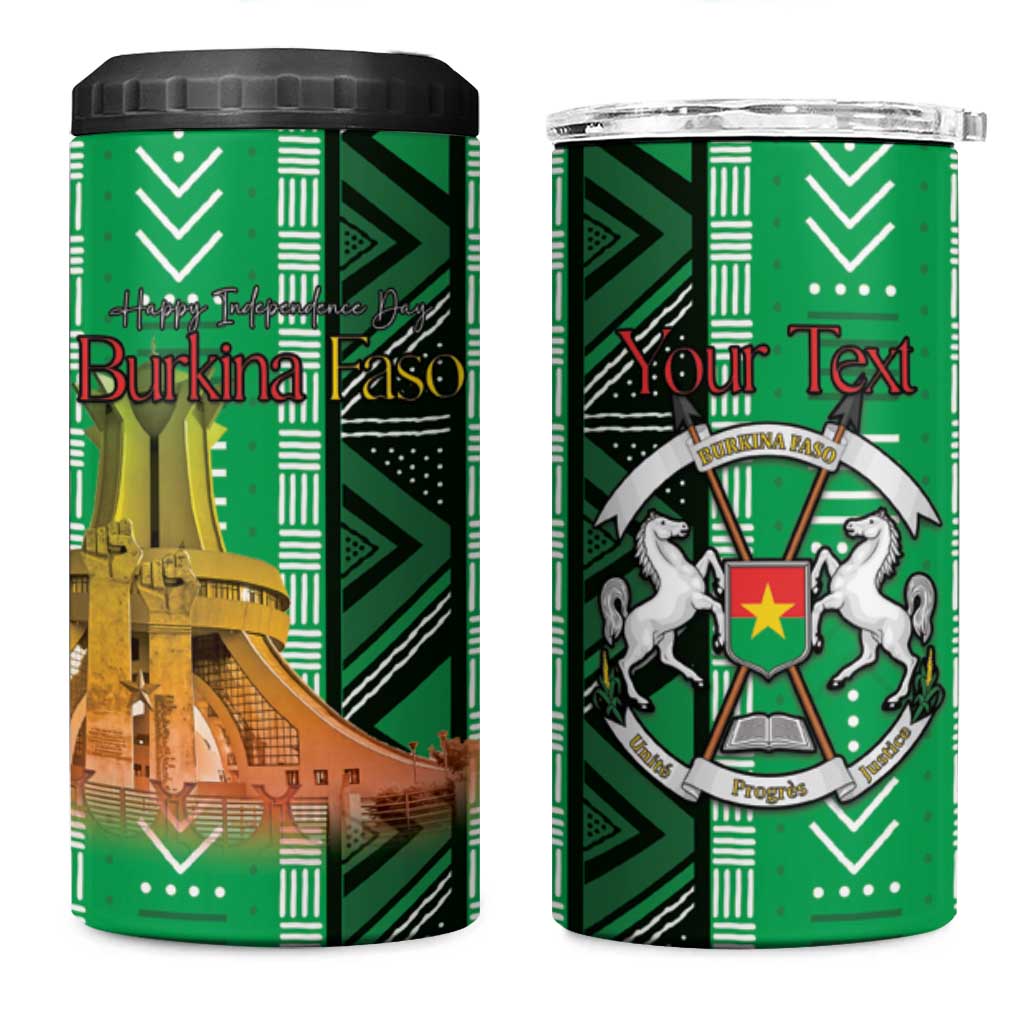 Personalized Burkina Faso Martyrs Day 4 in 1 Can Cooler Tumbler Monument des Heros Nationaux - Wonder Print Shop