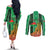 Personalized Burkina Faso Martyrs Day Couples Matching Off The Shoulder Long Sleeve Dress and Long Sleeve Button Shirt Monument des Heros Nationaux - Wonder Print Shop