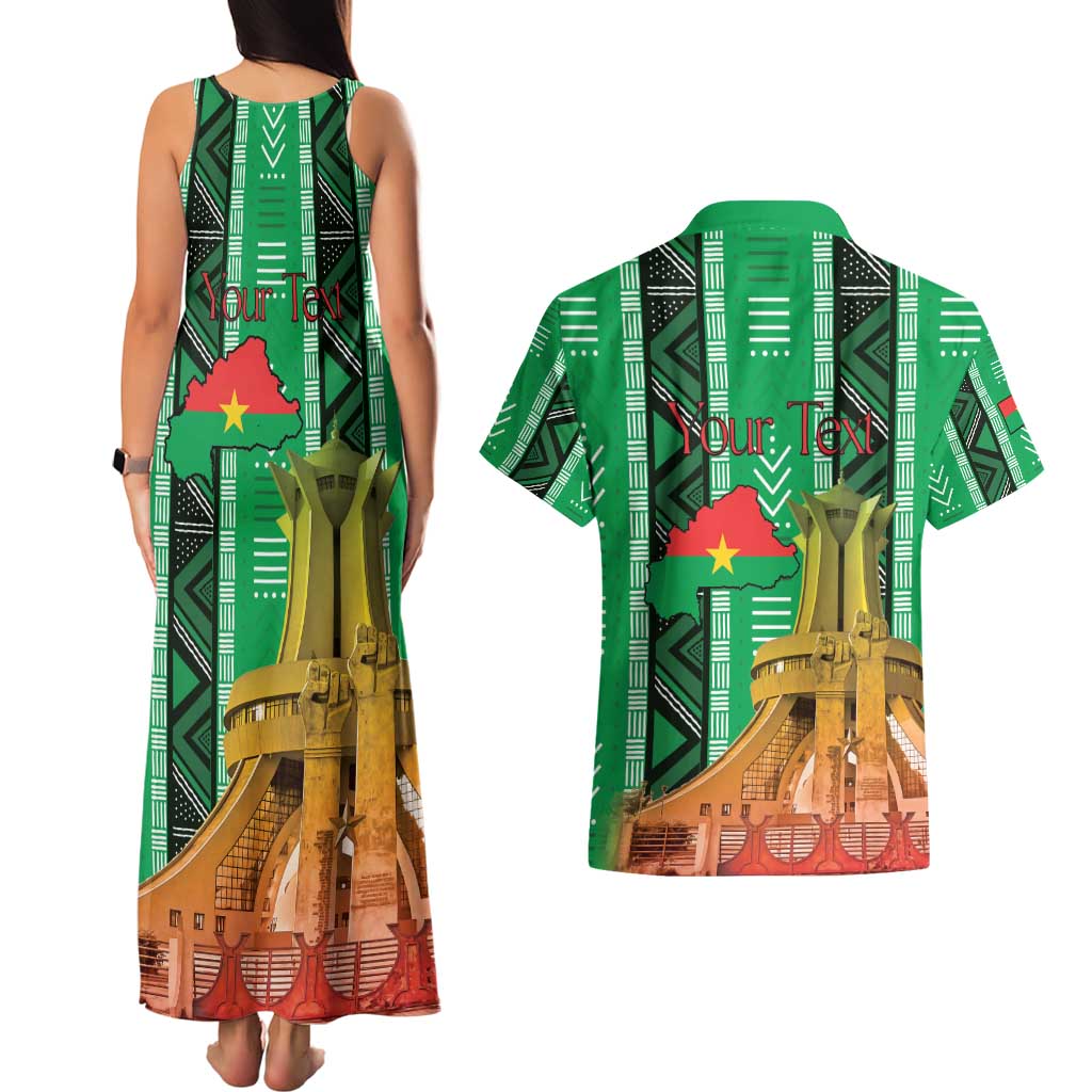 Personalized Burkina Faso Martyrs Day Couples Matching Tank Maxi Dress and Hawaiian Shirt Monument des Heros Nationaux - Wonder Print Shop