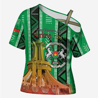 Personalized Burkina Faso Martyrs Day Cross Shoulder Shirt Monument des Heros Nationaux - Wonder Print Shop