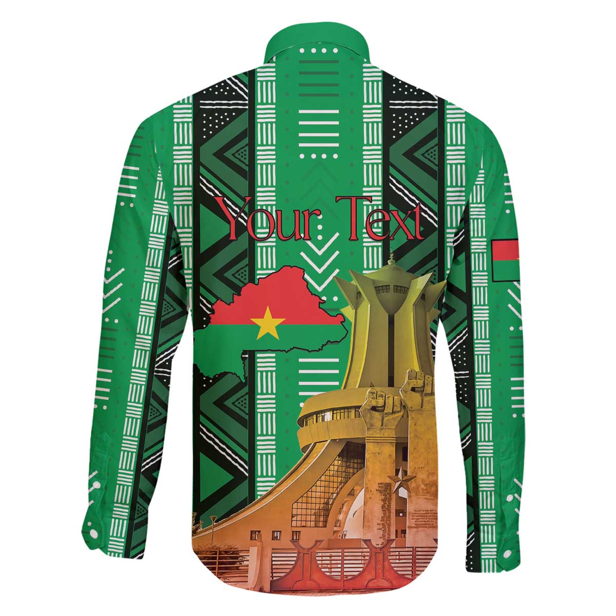 Personalized Burkina Faso Martyrs Day Family Matching Off The Shoulder Long Sleeve Dress and Hawaiian Shirt Monument des Heros Nationaux - Wonder Print Shop