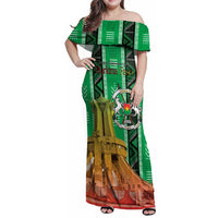 Personalized Burkina Faso Martyrs Day Family Matching Off Shoulder Maxi Dress and Hawaiian Shirt Monument des Heros Nationaux - Wonder Print Shop
