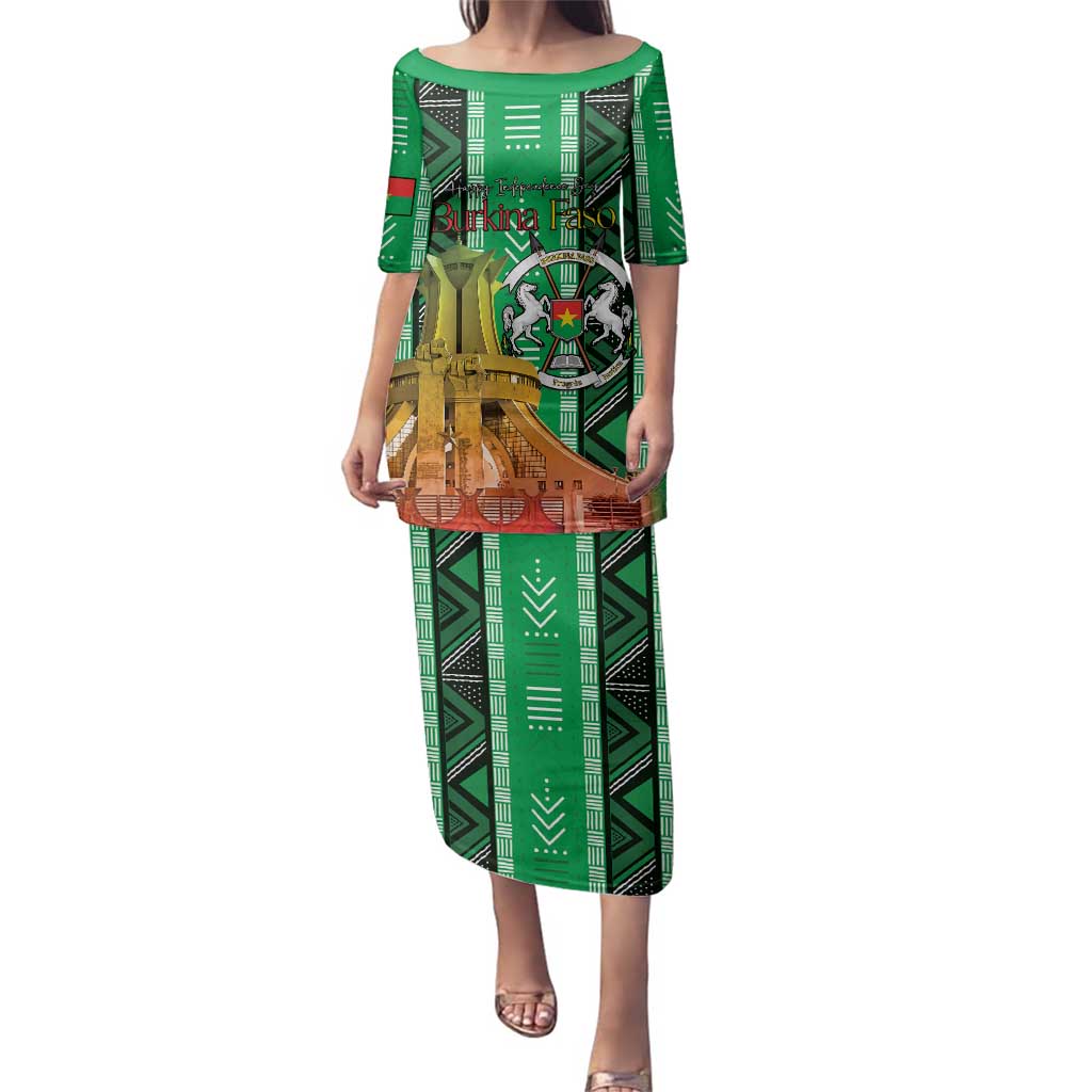 Personalized Burkina Faso Martyrs Day Family Matching Puletasi and Hawaiian Shirt Monument des Heros Nationaux - Wonder Print Shop