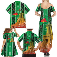 Personalized Burkina Faso Martyrs Day Family Matching Summer Maxi Dress and Hawaiian Shirt Monument des Heros Nationaux - Wonder Print Shop