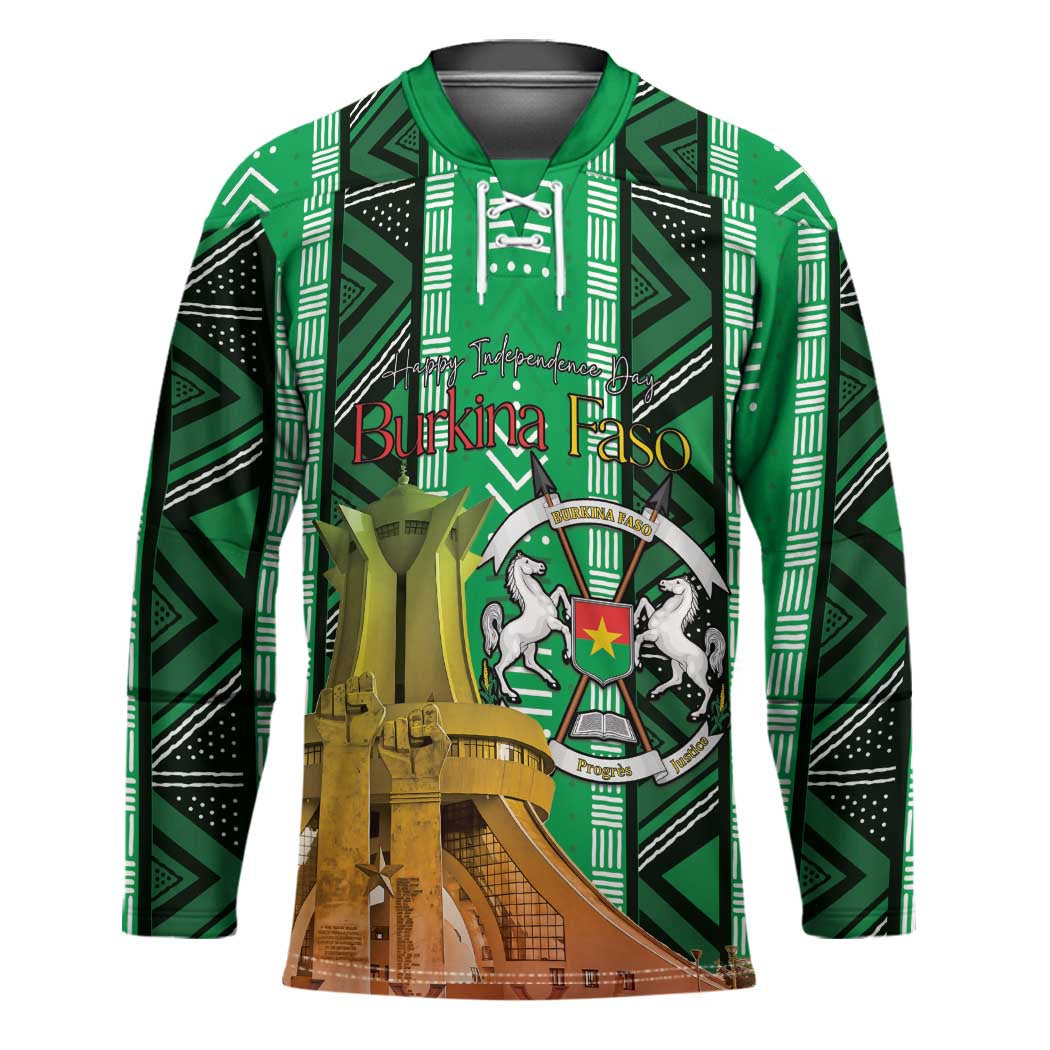 Personalized Burkina Faso Martyrs Day Hockey Jersey Monument des Heros Nationaux - Wonder Print Shop