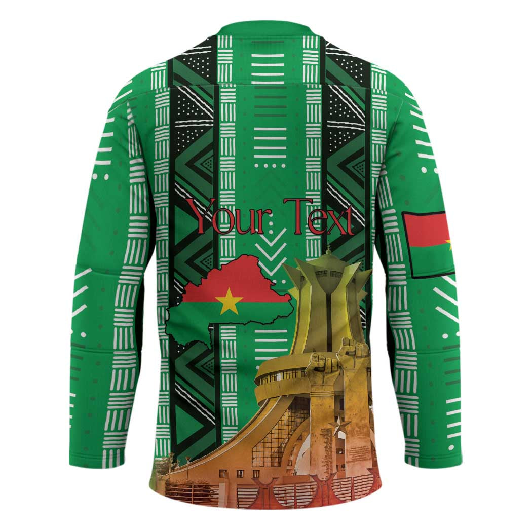 Personalized Burkina Faso Martyrs Day Hockey Jersey Monument des Heros Nationaux - Wonder Print Shop