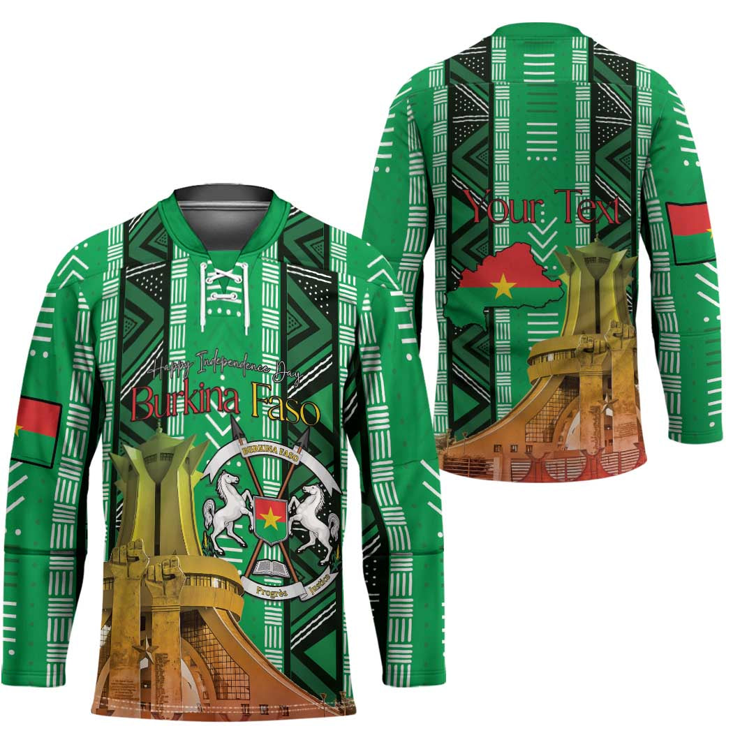 Personalized Burkina Faso Martyrs Day Hockey Jersey Monument des Heros Nationaux - Wonder Print Shop
