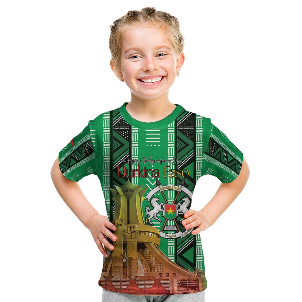 Personalized Burkina Faso Martyrs Day Kid T Shirt Monument des Heros Nationaux - Wonder Print Shop