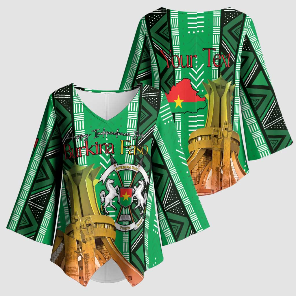 Personalized Burkina Faso Martyrs Day Kimono Sleeve Blouse Monument des Heros Nationaux - Wonder Print Shop