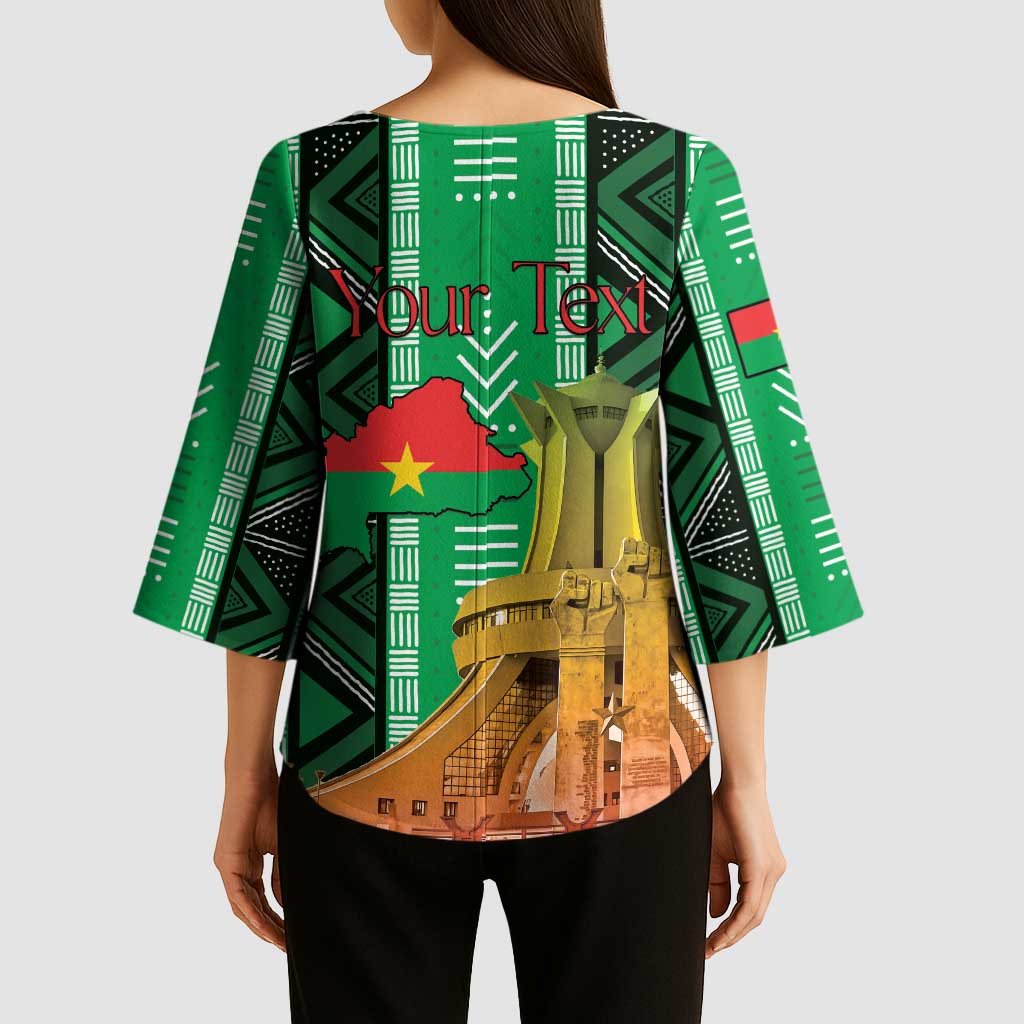 Personalized Burkina Faso Martyrs Day Kimono Sleeve Blouse Monument des Heros Nationaux - Wonder Print Shop