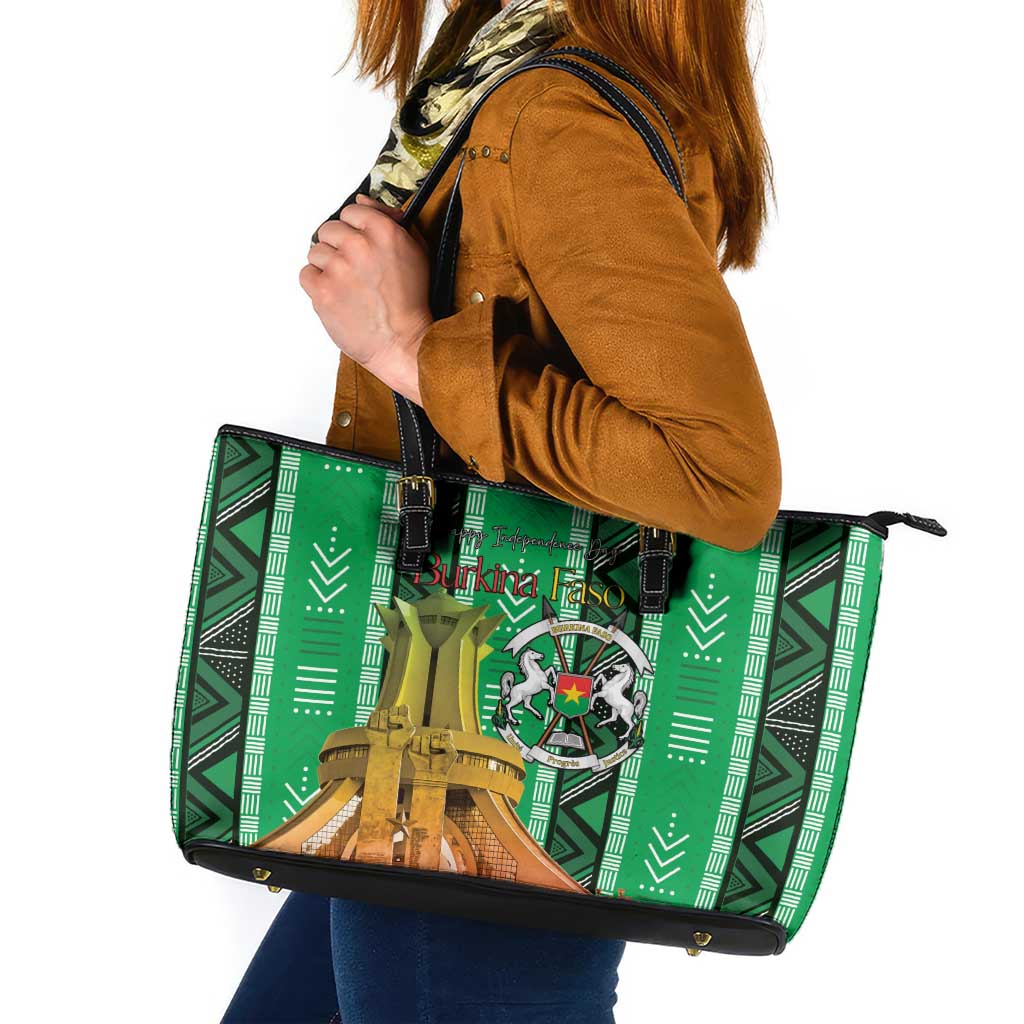 Burkina Faso Martyrs Day Leather Tote Bag Monument des Heros Nationaux - Wonder Print Shop