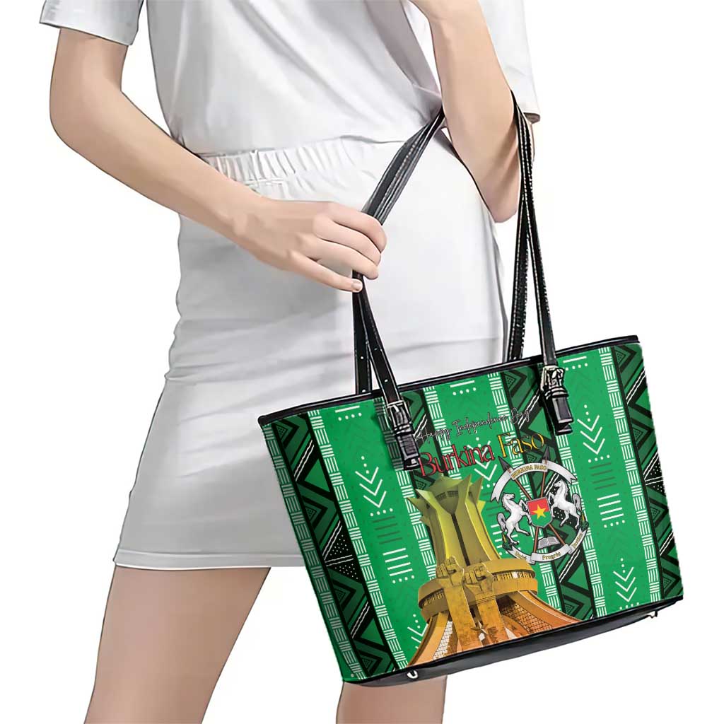 Burkina Faso Martyrs Day Leather Tote Bag Monument des Heros Nationaux - Wonder Print Shop