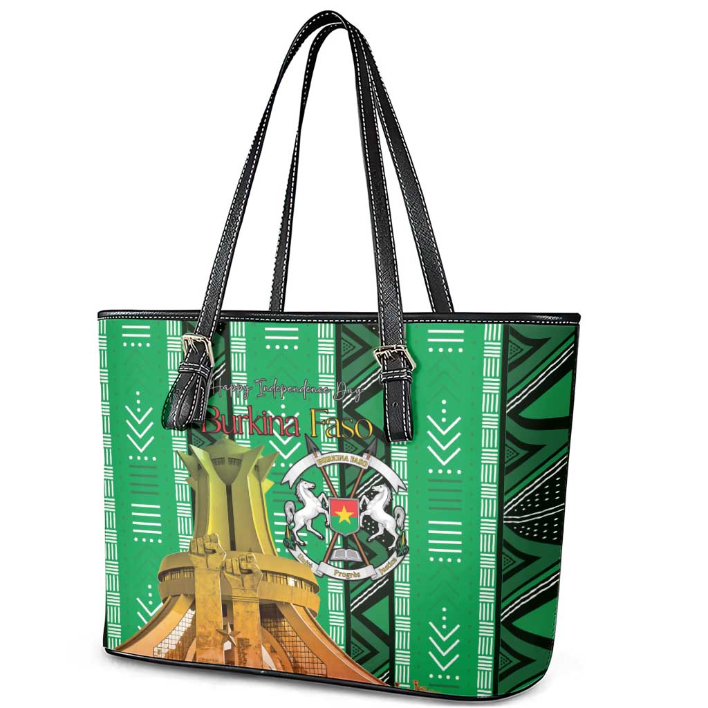 Burkina Faso Martyrs Day Leather Tote Bag Monument des Heros Nationaux - Wonder Print Shop