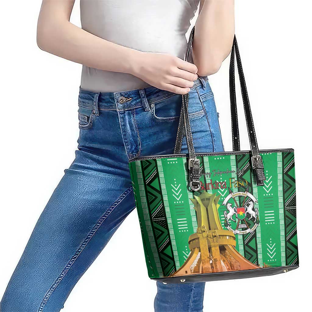 Burkina Faso Martyrs Day Leather Tote Bag Monument des Heros Nationaux - Wonder Print Shop