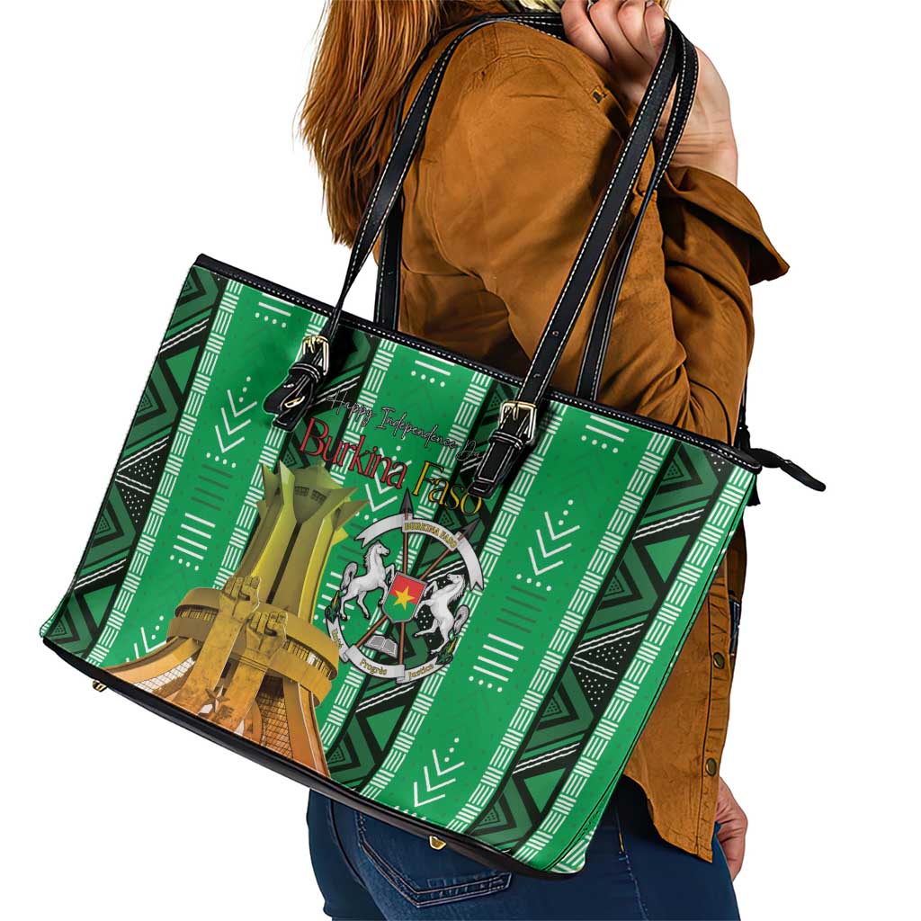Burkina Faso Martyrs Day Leather Tote Bag Monument des Heros Nationaux - Wonder Print Shop