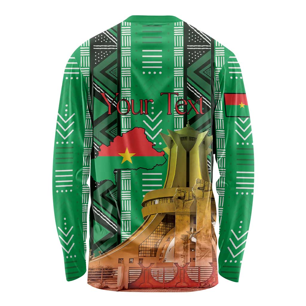Personalized Burkina Faso Martyrs Day Long Sleeve Shirt Monument des Heros Nationaux - Wonder Print Shop
