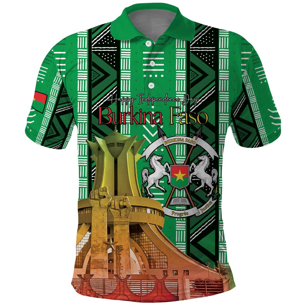 Personalized Burkina Faso Martyrs Day Polo Shirt Monument des Heros Nationaux - Wonder Print Shop