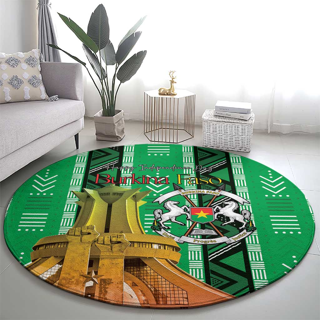 Burkina Faso Martyrs Day Round Carpet Monument des Heros Nationaux - Wonder Print Shop