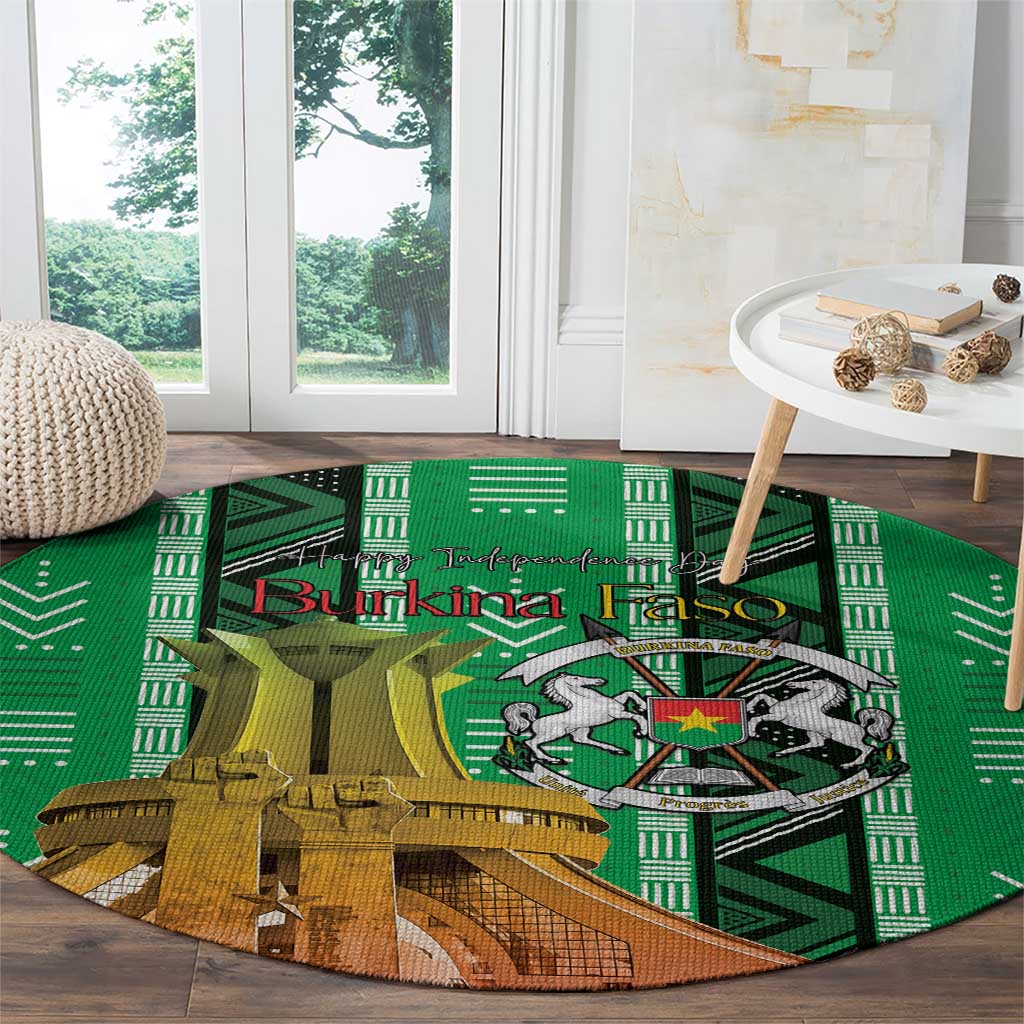 Burkina Faso Martyrs Day Round Carpet Monument des Heros Nationaux - Wonder Print Shop