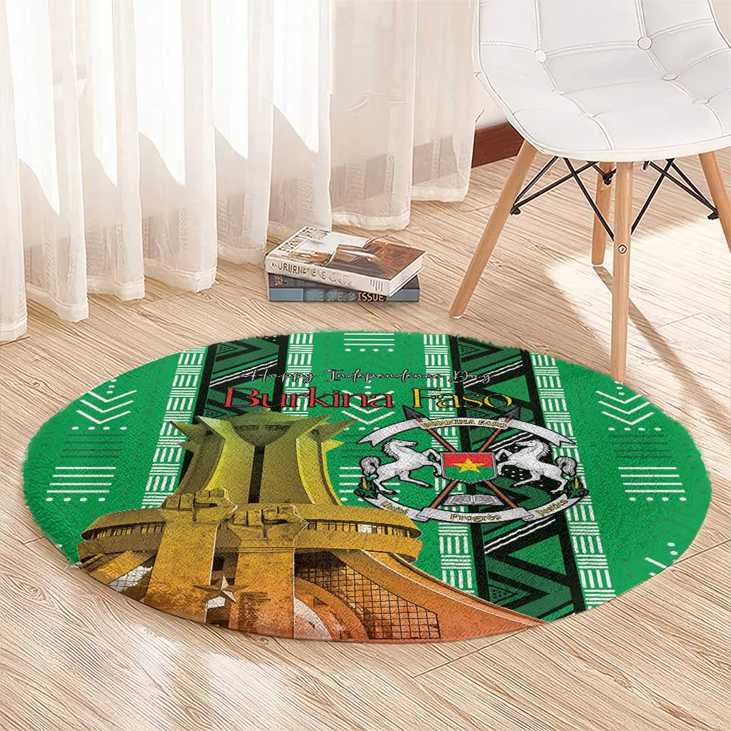 Burkina Faso Martyrs Day Round Carpet Monument des Heros Nationaux - Wonder Print Shop