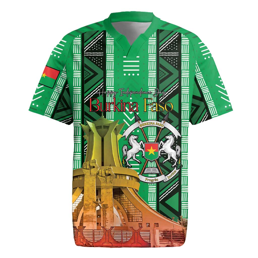 Personalized Burkina Faso Martyrs Day Rugby Jersey Monument des Heros Nationaux - Wonder Print Shop