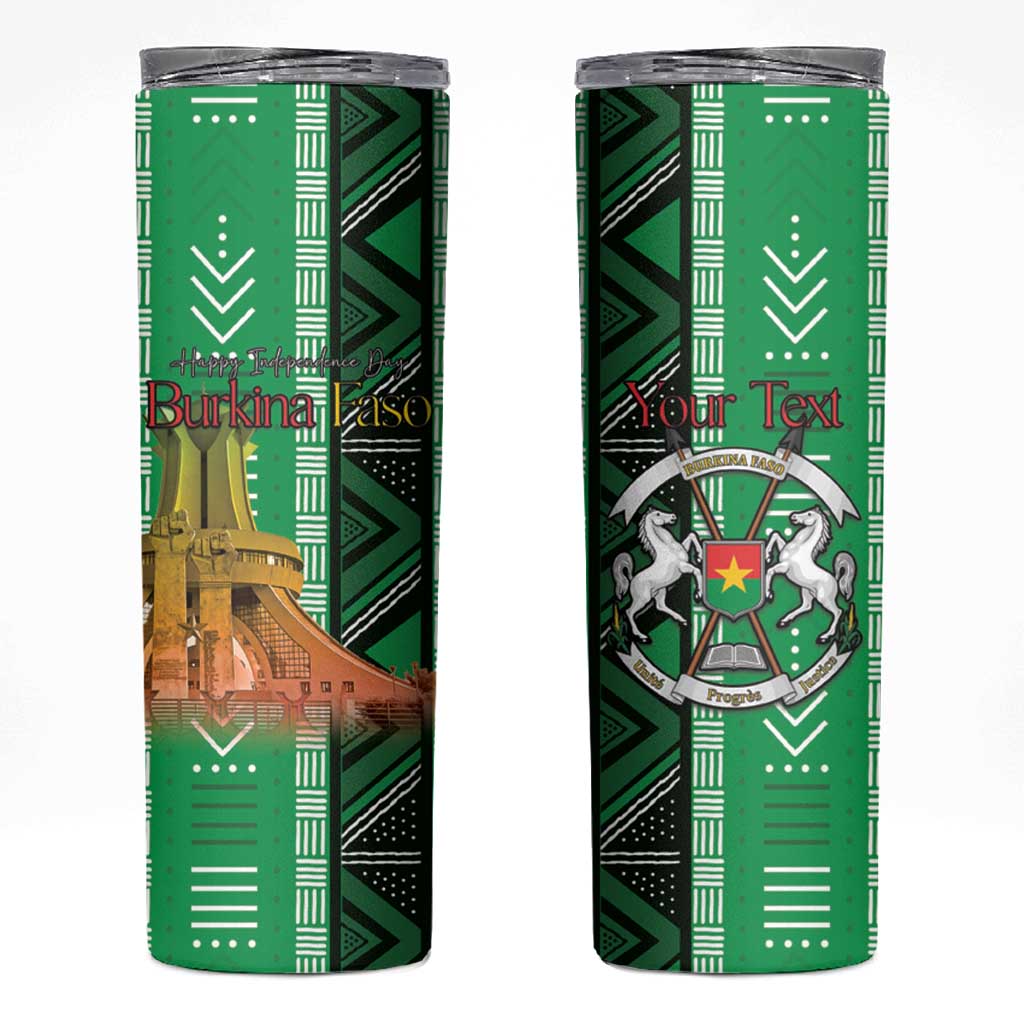 Personalized Burkina Faso Martyrs Day Skinny Tumbler Monument des Heros Nationaux - Wonder Print Shop