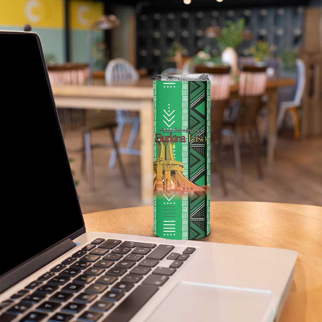 Personalized Burkina Faso Martyrs Day Skinny Tumbler Monument des Heros Nationaux - Wonder Print Shop