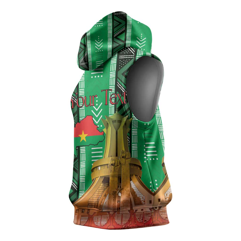 Personalized Burkina Faso Martyrs Day Sleeveless Hoodie Monument des Heros Nationaux - Wonder Print Shop