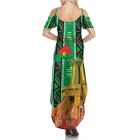 Personalized Burkina Faso Martyrs Day Summer Maxi Dress Monument des Heros Nationaux - Wonder Print Shop