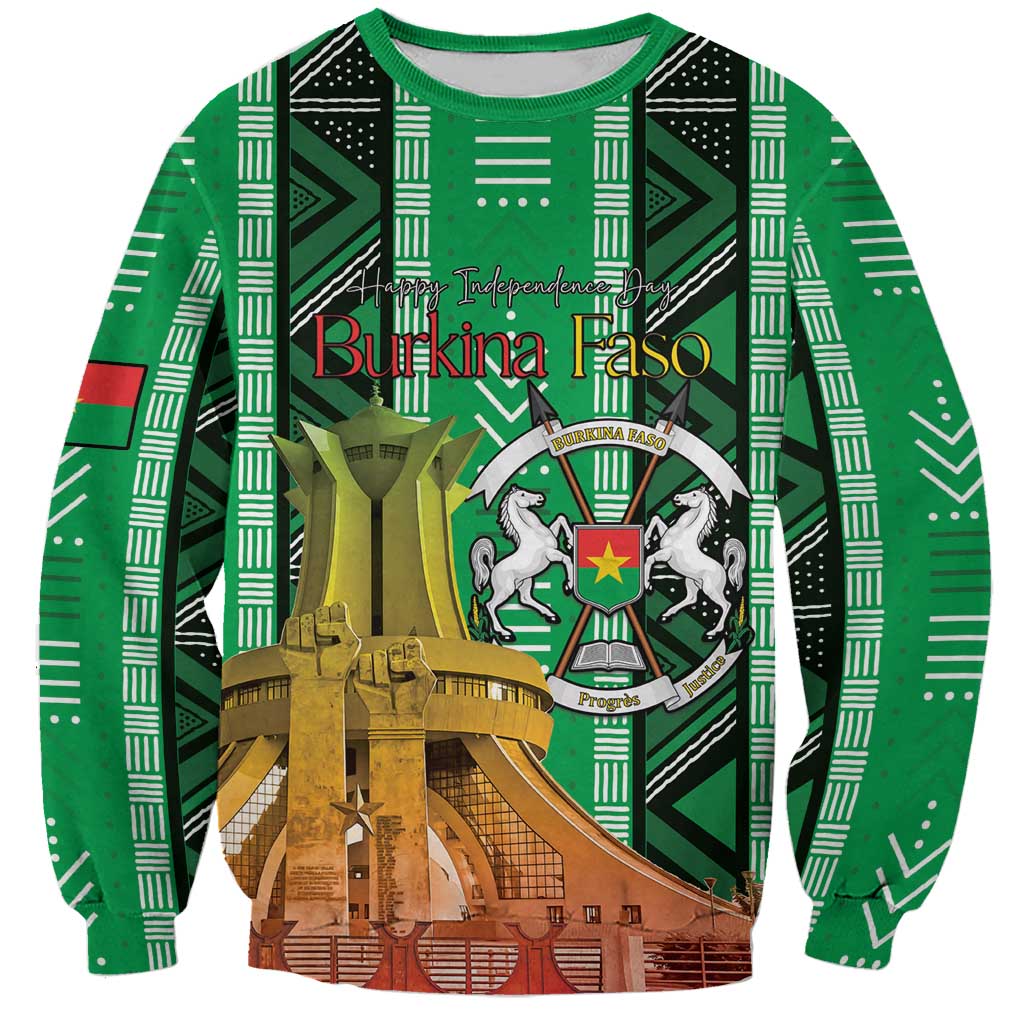 Personalized Burkina Faso Martyrs Day Sweatshirt Monument des Heros Nationaux - Wonder Print Shop