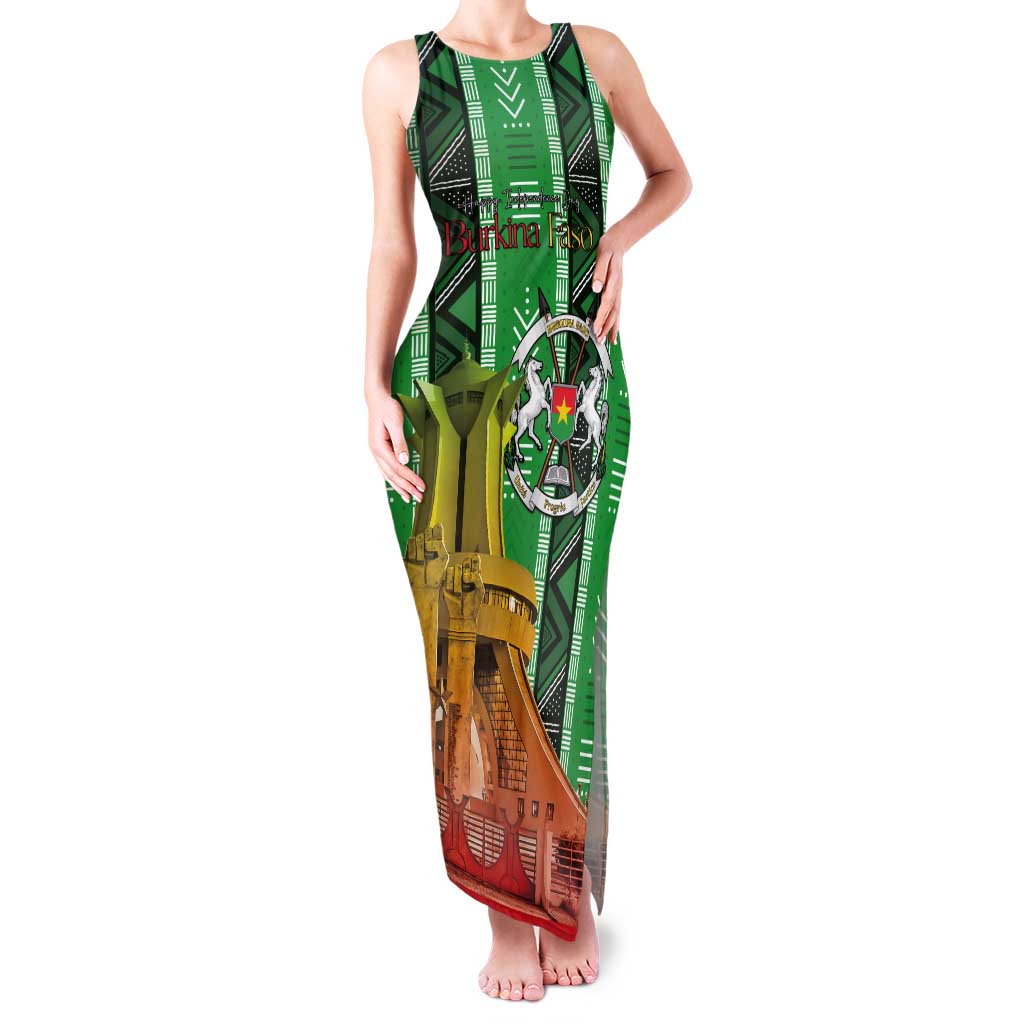Personalized Burkina Faso Martyrs Day Tank Maxi Dress Monument des Heros Nationaux - Wonder Print Shop