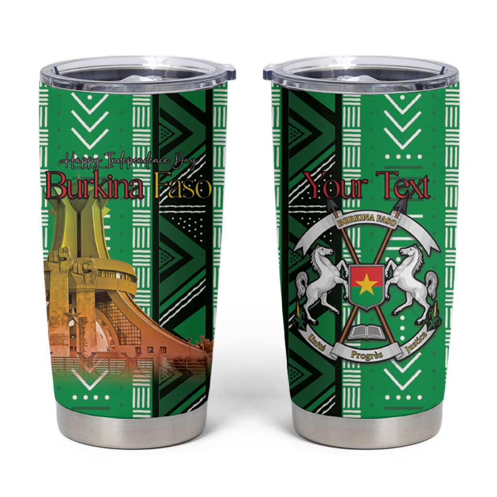 Personalized Burkina Faso Martyrs Day Tumbler Cup Monument des Heros Nationaux - Wonder Print Shop