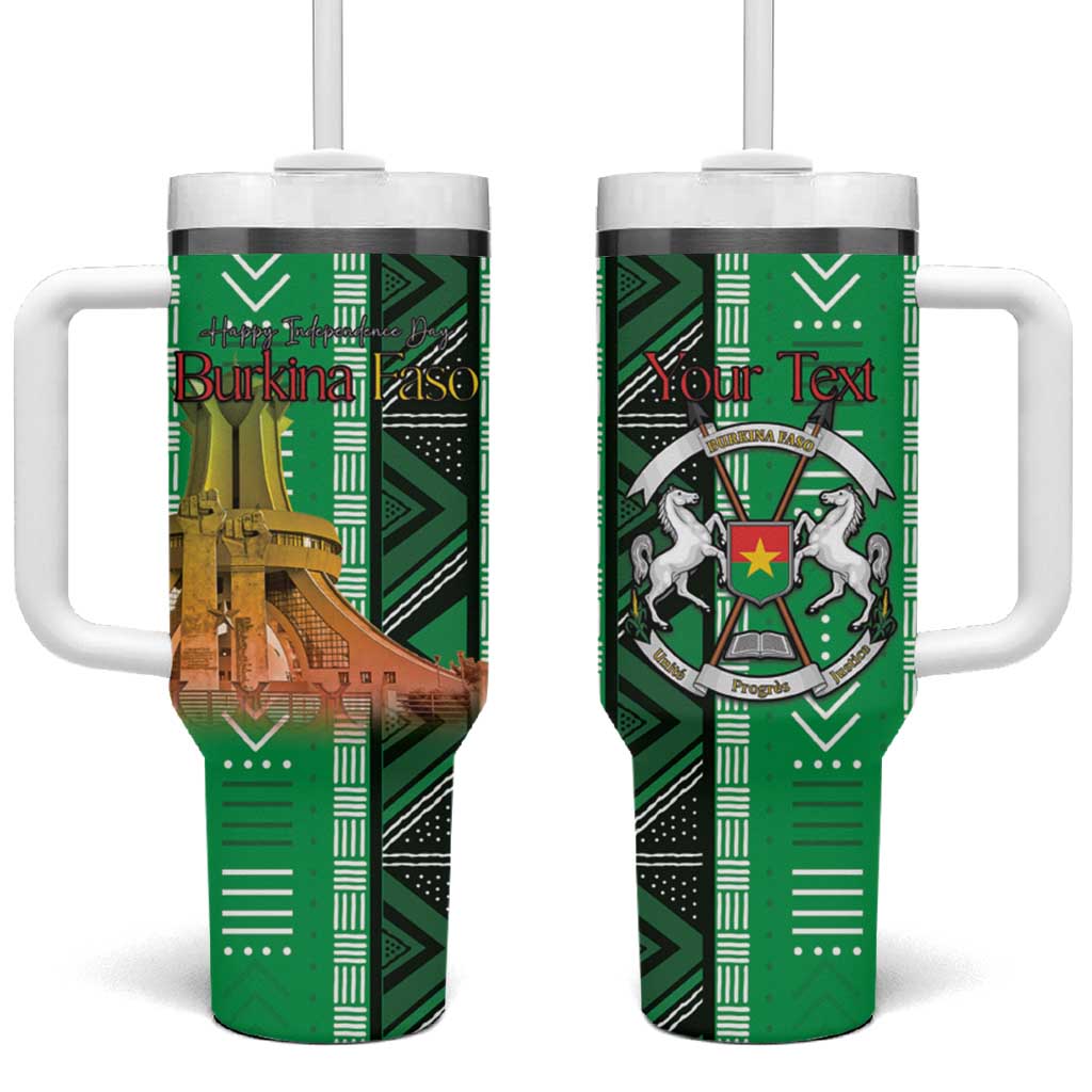 Personalized Burkina Faso Martyrs Day Tumbler With Handle Monument des Heros Nationaux - Wonder Print Shop