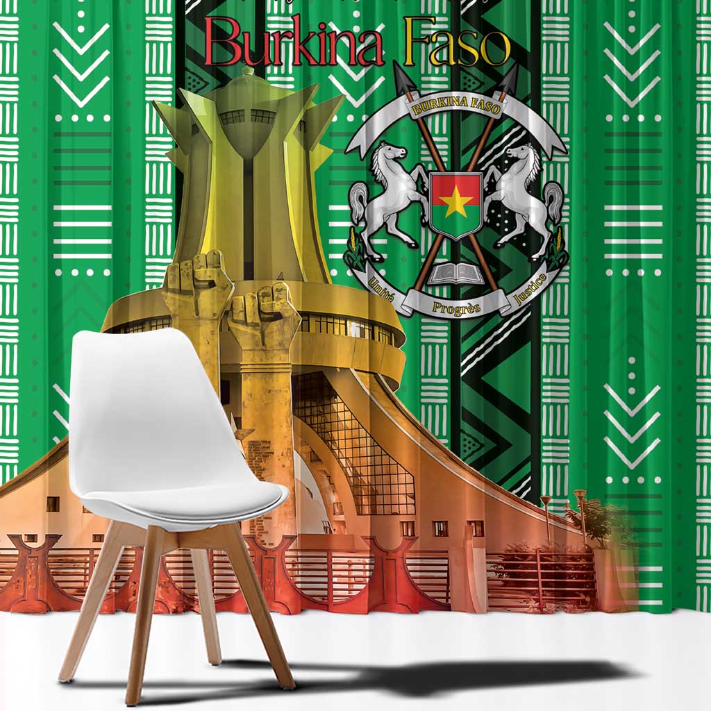 Burkina Faso Martyrs Day Window Curtain Monument des Heros Nationaux - Wonder Print Shop