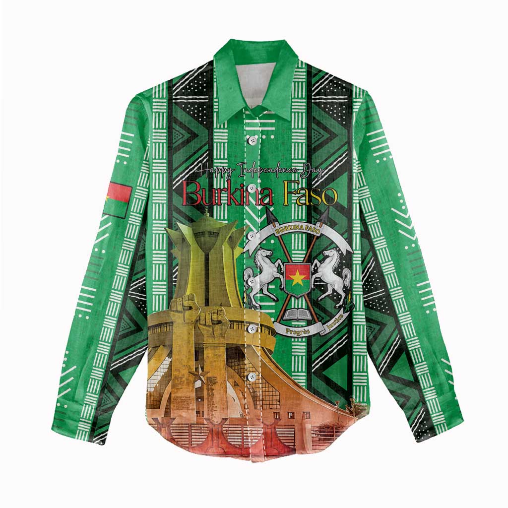 Personalized Burkina Faso Martyrs Day Women Casual Shirt Monument des Heros Nationaux - Wonder Print Shop