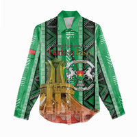 Personalized Burkina Faso Martyrs Day Women Casual Shirt Monument des Heros Nationaux - Wonder Print Shop