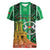 Personalized Burkina Faso Martyrs Day Women V-Neck T-Shirt Monument des Heros Nationaux - Wonder Print Shop