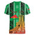 Personalized Burkina Faso Martyrs Day Women V-Neck T-Shirt Monument des Heros Nationaux - Wonder Print Shop