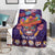 Personalised Mexico Day Of The Dead Blanket Sugar Skull With Maracas Mexican Folk Pattern