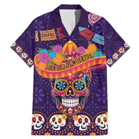 Personalised Mexico Day Of The Dead Family Matching Mermaid Dress and Hawaiian Shirt Sugar Skull With Maracas Mexican Folk Pattern - Wonder Print Shop
