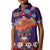 Personalised Mexico Day Of The Dead Kid Polo Shirt Sugar Skull With Maracas Mexican Folk Pattern - Wonder Print Shop