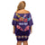 Personalised Mexico Day Of The Dead Off Shoulder Short Dress Sugar Skull With Maracas Mexican Folk Pattern - Wonder Print Shop