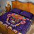 Personalised Mexico Day Of The Dead Quilt Bed Set Sugar Skull With Maracas Mexican Folk Pattern - Wonder Print Shop