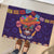 Personalised Mexico Day Of The Dead Rubber Doormat Sugar Skull With Maracas Mexican Folk Pattern - Wonder Print Shop