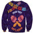 Personalised Mexico Day Of The Dead Sweatshirt Sugar Skull With Maracas Mexican Folk Pattern - Wonder Print Shop